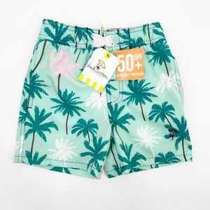 Shade Critters Boys Size 3T Palm Print Swim Trunks